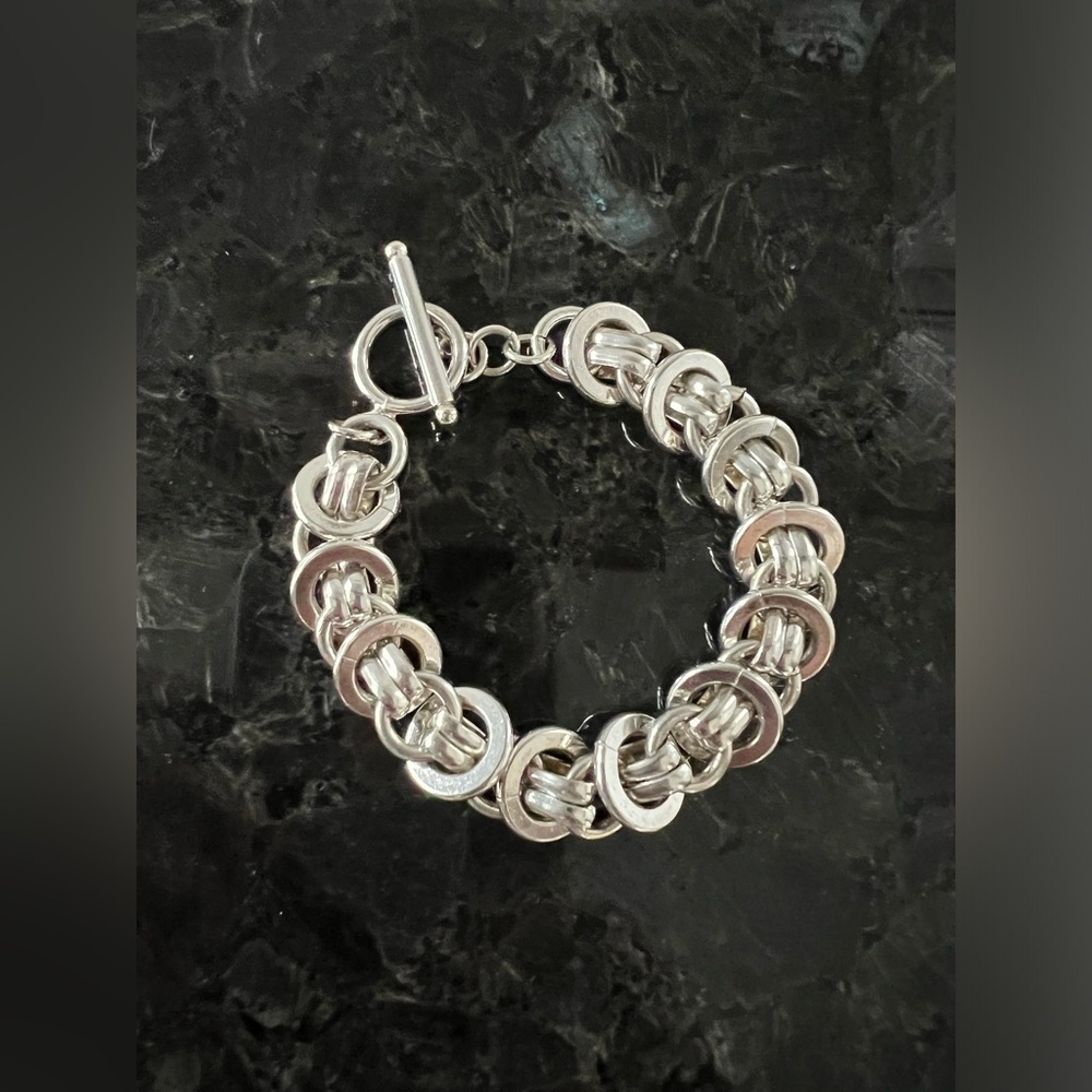 Silver Tone 7.5” Link Chain Bracelet